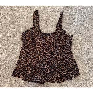 Torrid 1X Sweetheart Cami Leopard Print